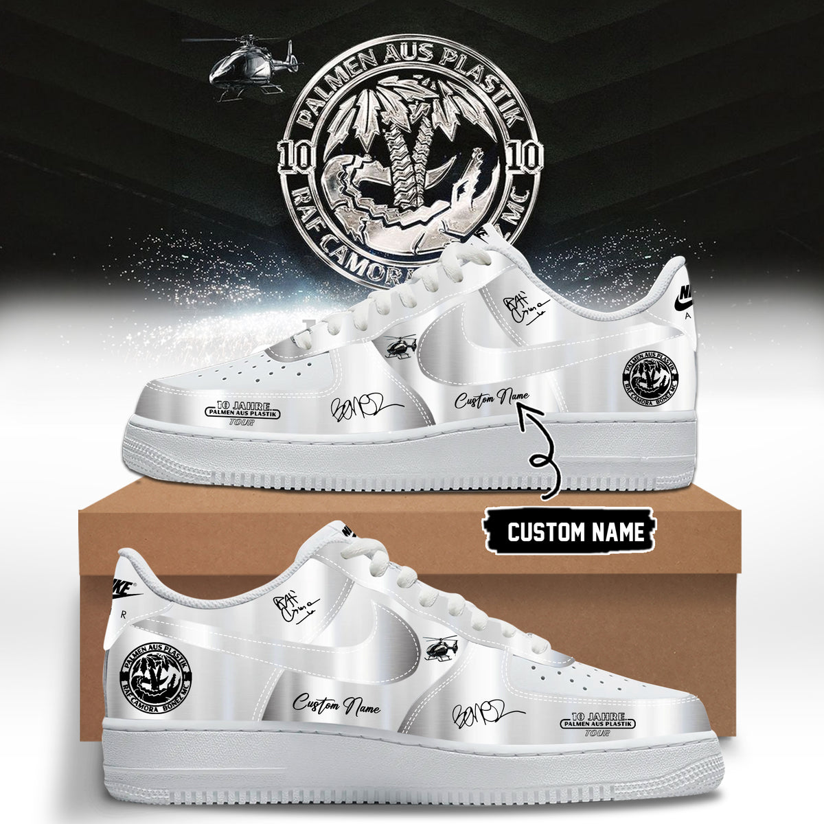 __RAF Camora & Bonez MC “10 Jahre Palmen aus Plastik Tour” . Limited Edition Signature Shoes 1