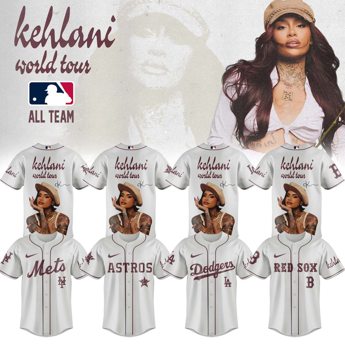 ,MLB X Kehlani World Tour Limited Edition Signature – Jersey 2