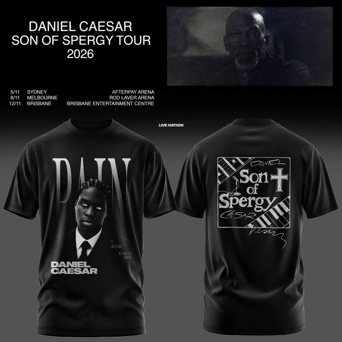 DANIEL CAESAR – SON OF SPERGY TOUR 2026 TEE