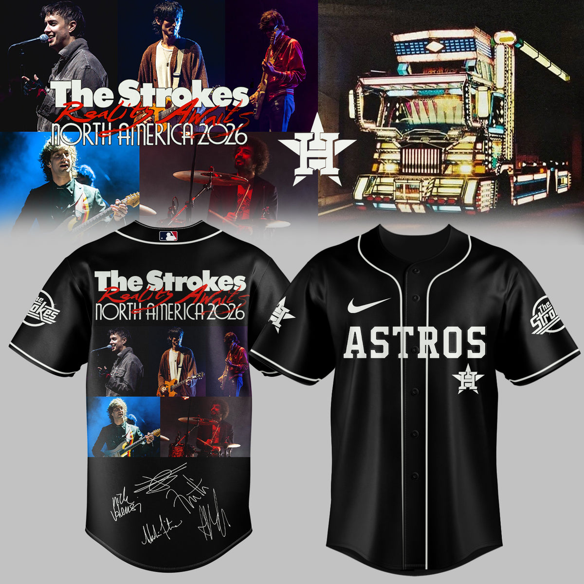 ,,MLB X The Strokes ”Reality Awaits North America 2026” Limited Edition Signature – Jersey 2