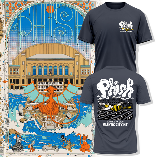 Phish Fall Tour 2026, Atlantic City T-shirt
