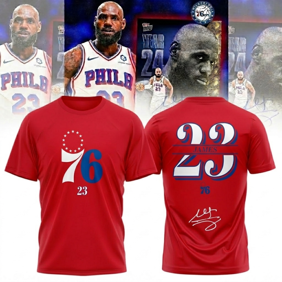 .,LeBron James Philadelphia 76ers Limited Edition Signature – Shirt