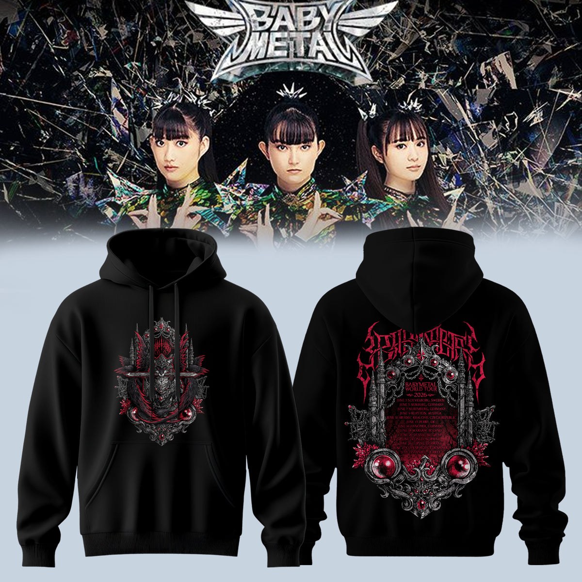 BbyMtl World Tour 2026 Premium 3D Hoodie V2