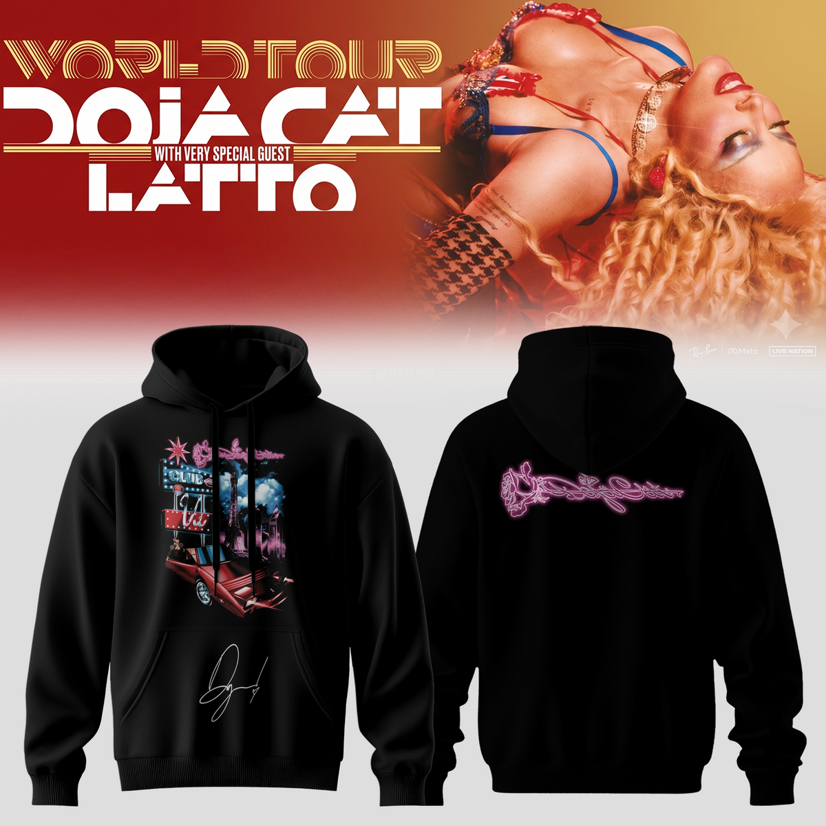 ,Doja Cat “Tour Ma Vie 2026” Limited Edition Signature – Hoodie