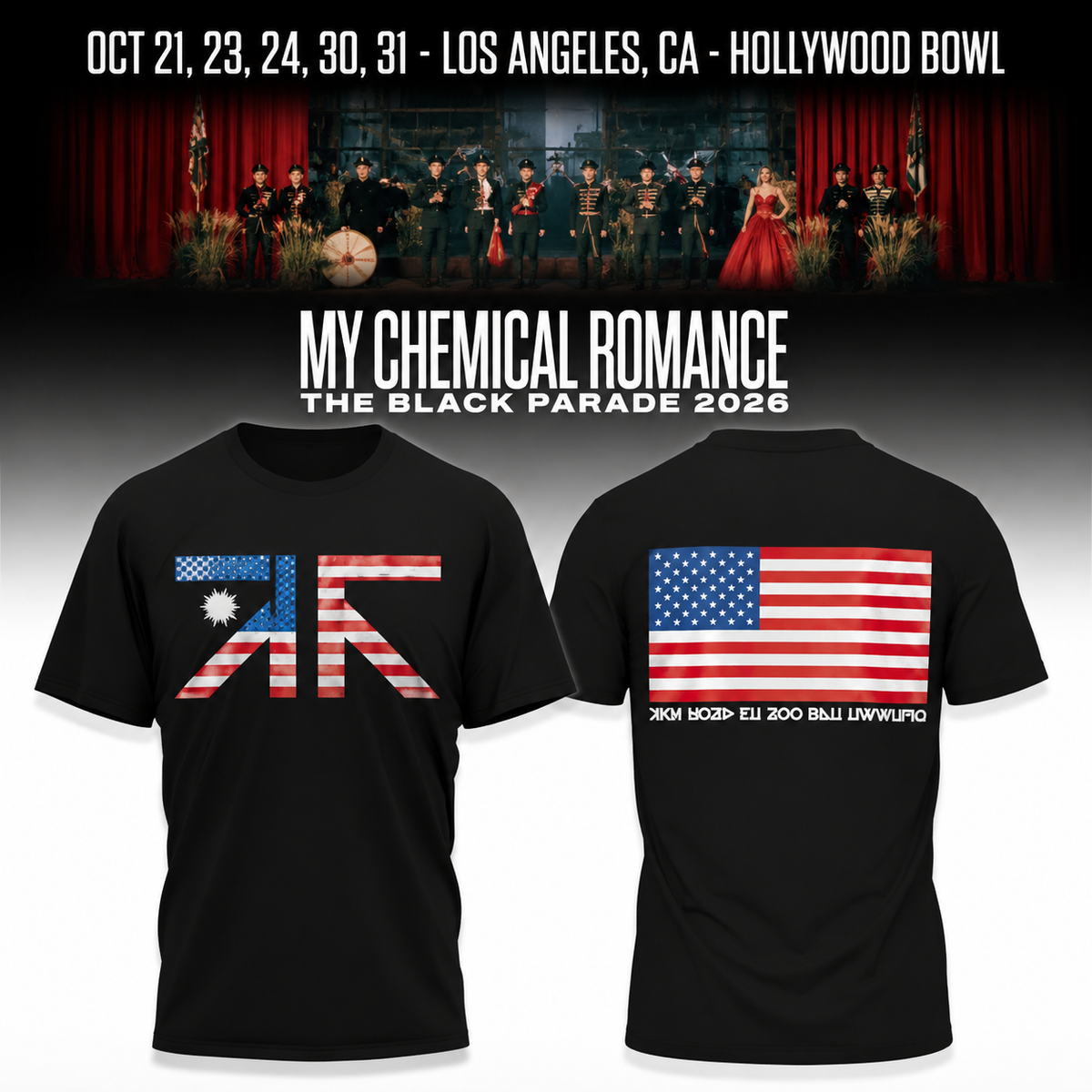 MCR, The Black Parade 2026, Los Angeles CA T-shirt 11