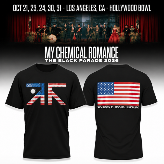 MCR, The Black Parade 2026, Los Angeles CA T-shirt 11