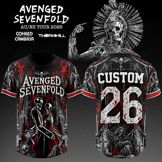 Avenged Sevenfold: AUS/NZ Tour 2026 Customize Football/Soccer Jersey