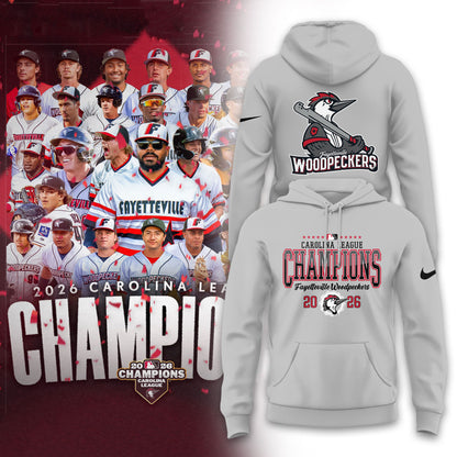 __.🏆F.Woodpeckers 2026 Carolina League Champions Limited Hoodie NN v2