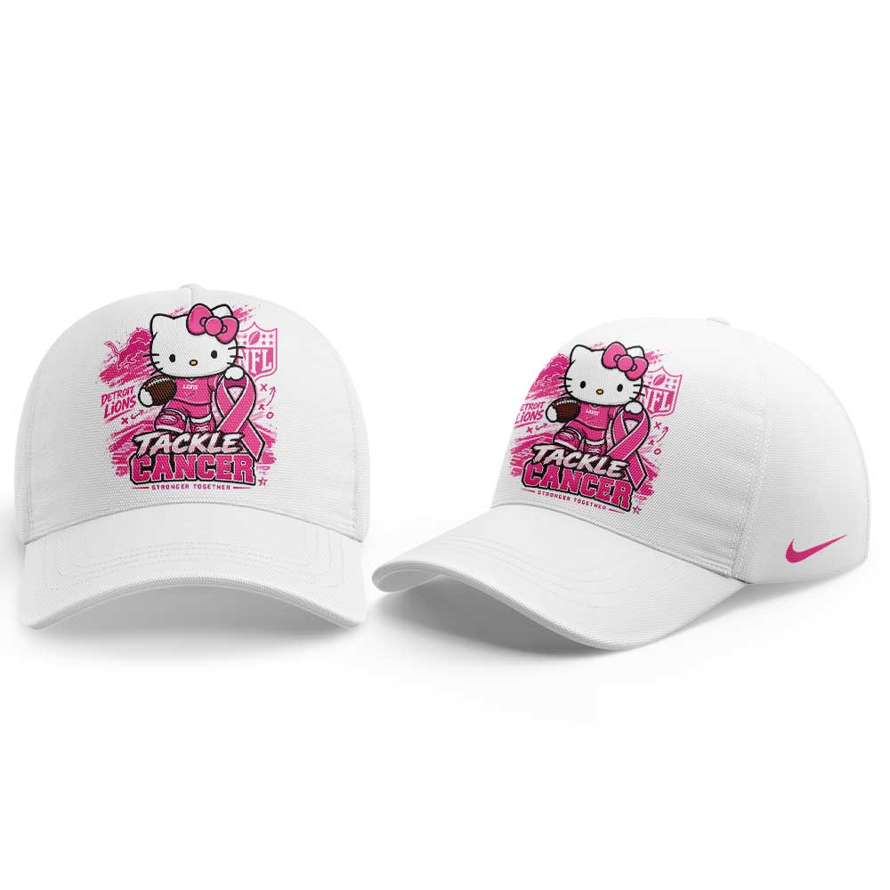 . D Lions Breast Cancer Awareness-Hello Kitty Tackle Cancer Together Shirt