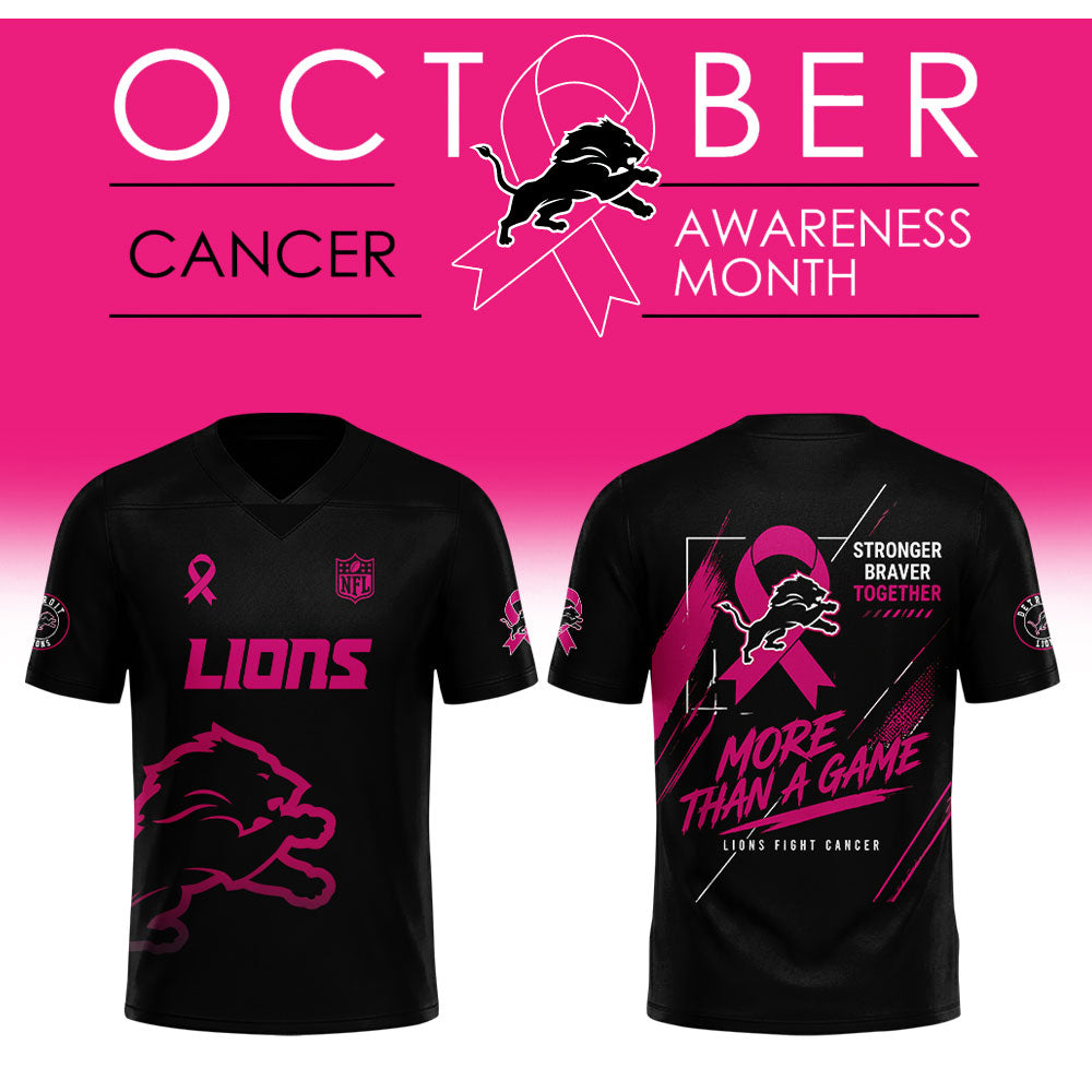 . D Lions CANCER AWARENESS MONTH OCTOBER 2026 Football Jersey
