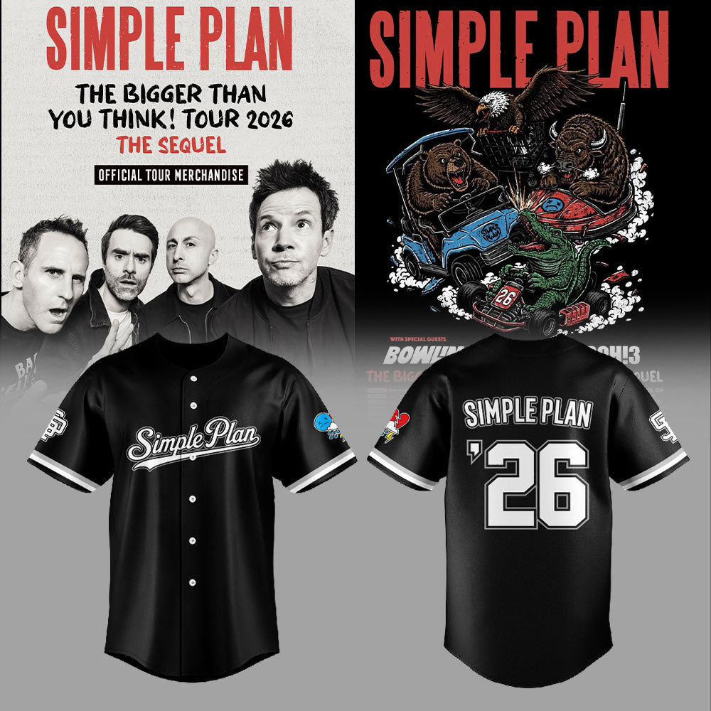 Simple Plan It’s time!! The sequel to our “Bigger Than You Think!” Tour 2026 Jersey