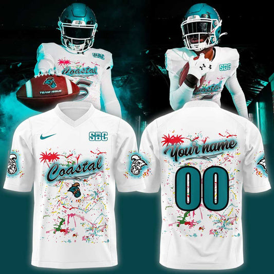 . Coastal Carolina Football Glow mode Activated Football Jersey Custom Name, Number For Fans