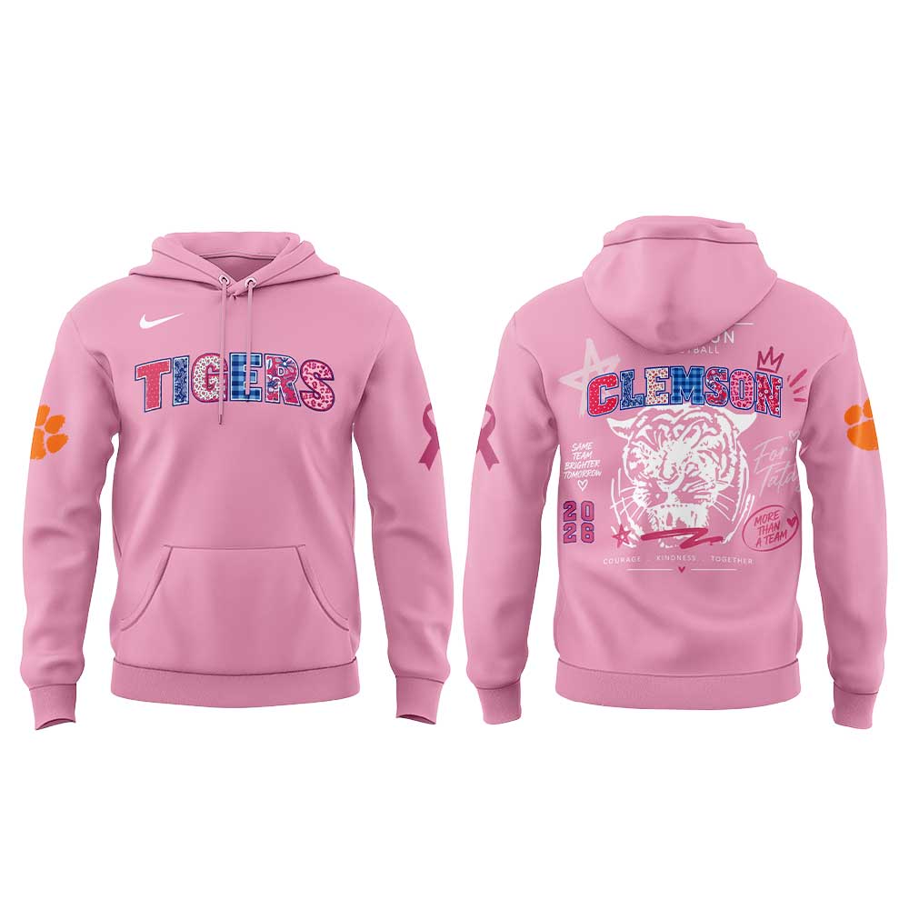 . Clemson Tigers Breast Cancer Awareness Month 2026 Hoodie