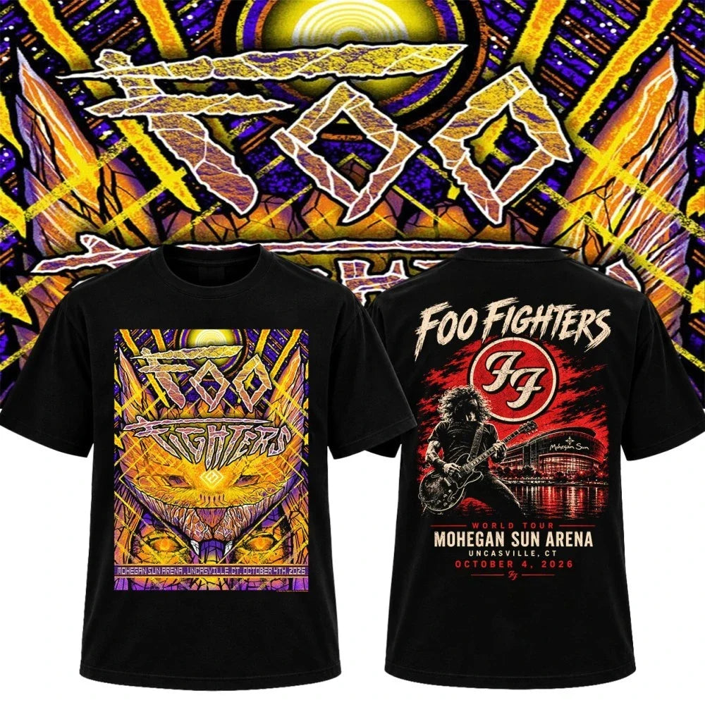 Foo Fighters T-Shirt – Mohegan Sun Arena Uncasville CT Oct 4th, 2026 Concert Tour Tee