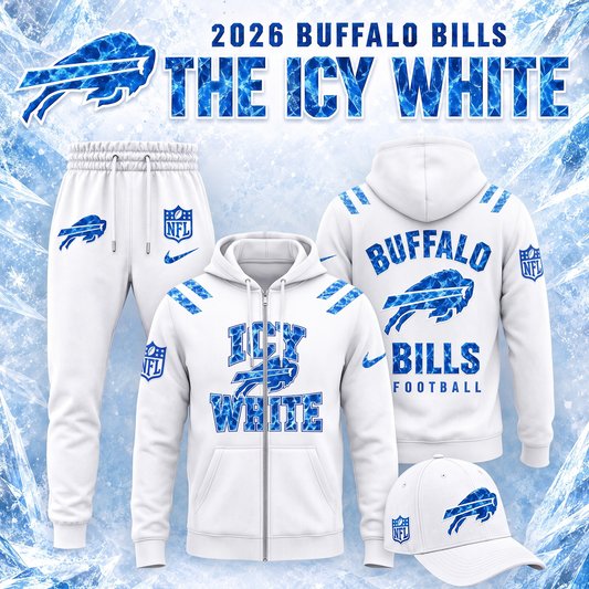 2026 Bills - The Icy White Limited Edition ZipHoodie