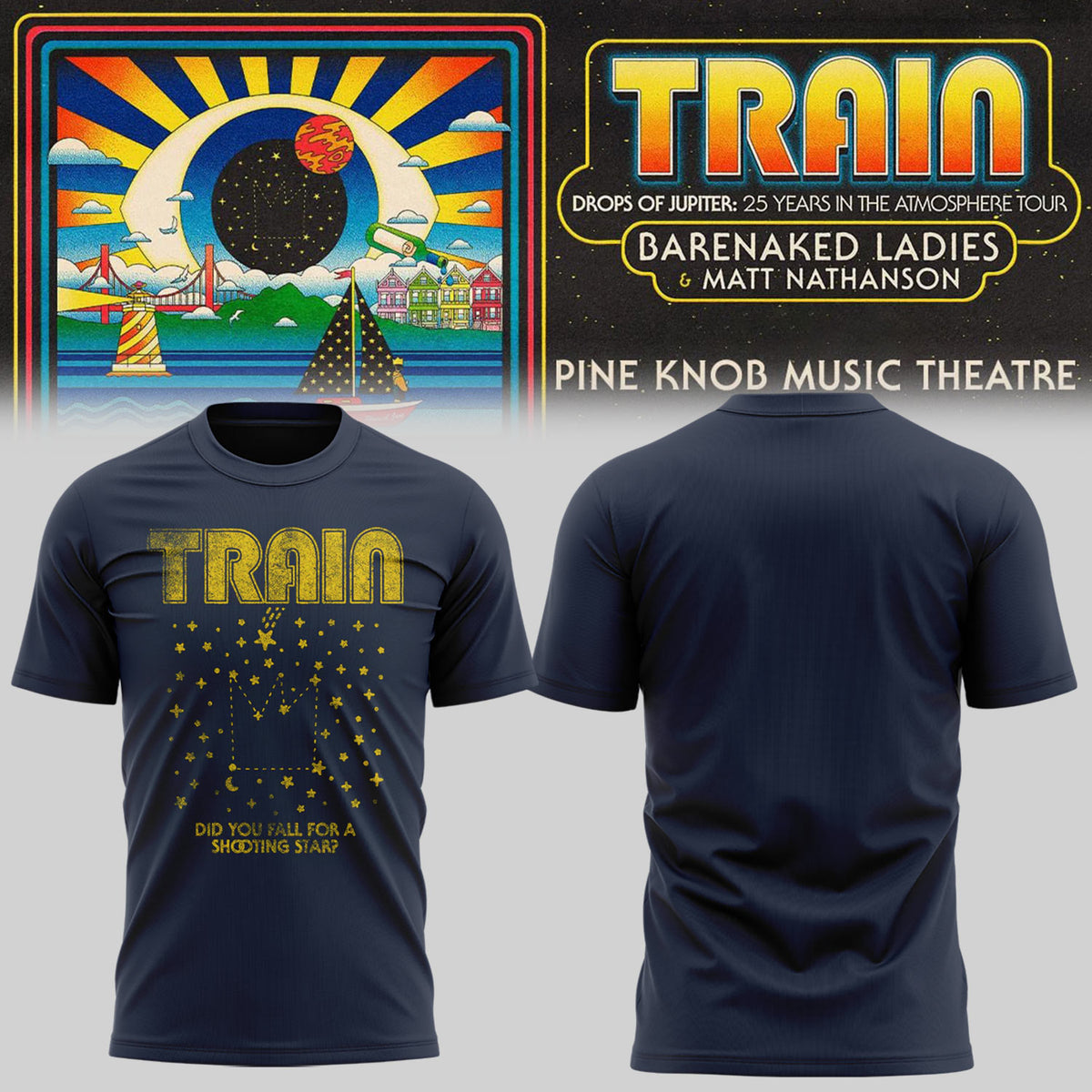 Limited Edition Drops of Jupiter: 25 Years in the Atmosphere Tour Shirt