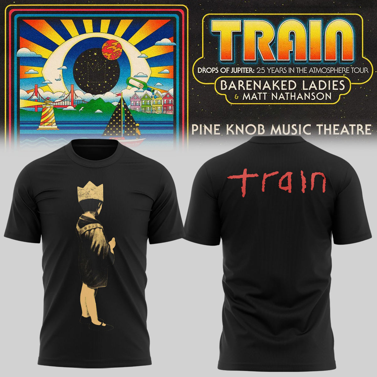 Limited Edition Drops of Jupiter: 25 Years in the Atmosphere Tour Shirt