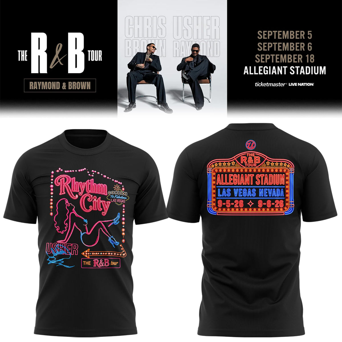 Limited Edition 2026 R&B Tour In Allegiant Stadium Shirt