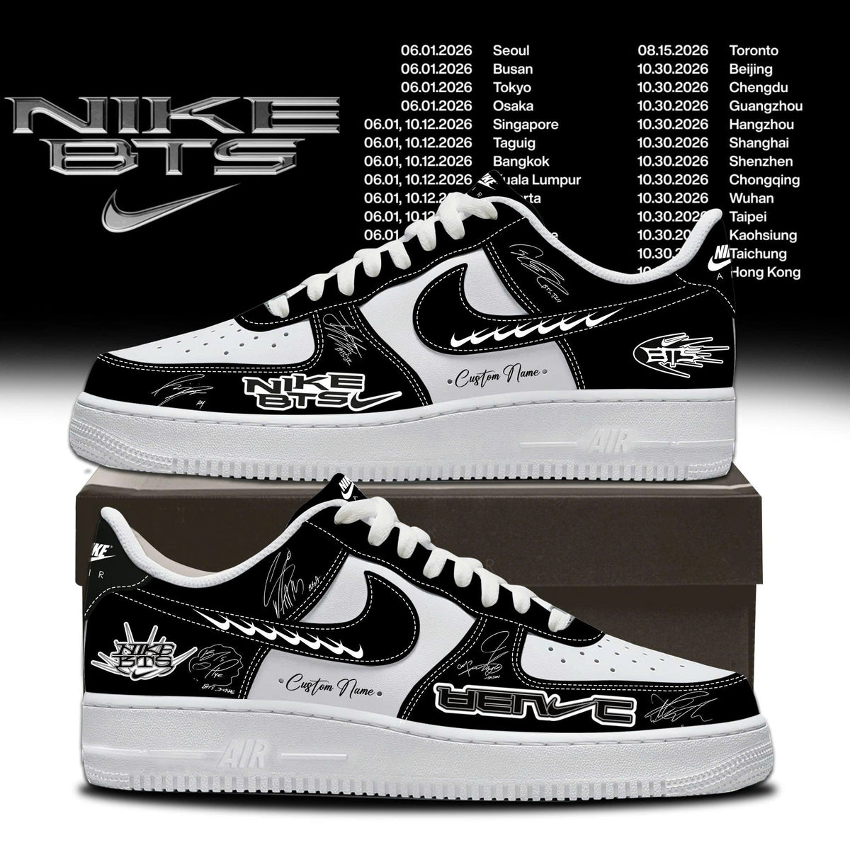 _ Nike BTS Limited Edition AF1 Sneakers