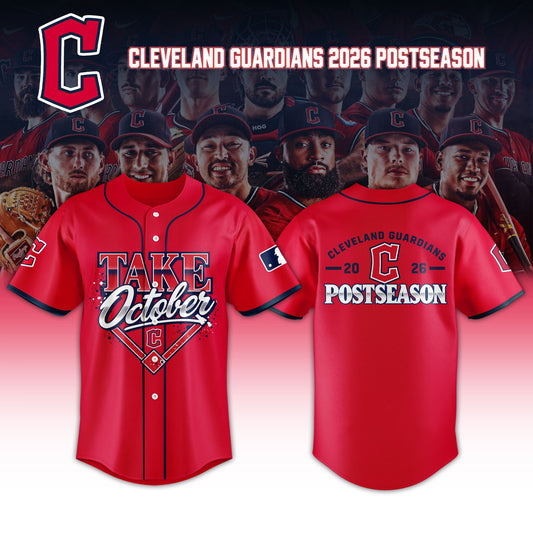 Limited Edition Cleveland Guardians Division Series Champions Distressed Locker Room Take October Jersey