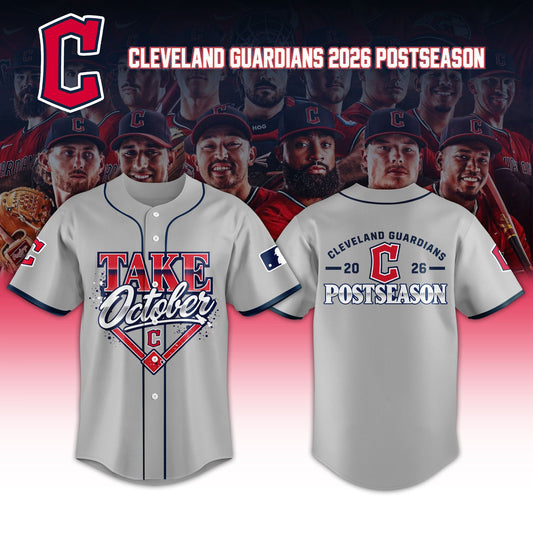 Limited Edition Cleveland Guardians Division Series Champions Distressed Locker Room Take October Jersey