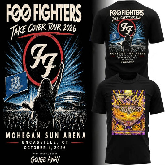 Official Foo Fighters, October 4th, 2026 Mohegan Sun Arena, Uncasville, CT Concert Poster T-Shirt