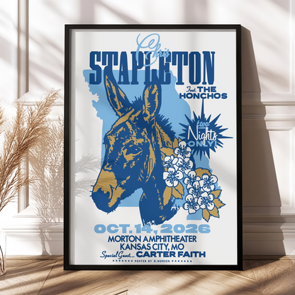 Chris Stapleton Kansas City MO 2026 Two Night Only Event Poster At Morton Amphitheater On October 14 2026 Home Decor Poster Canvas