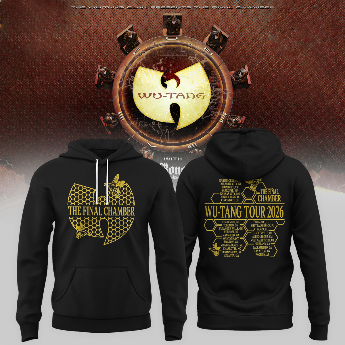 The Final Chamber Tour 2026 North America Merch Bee Comb Hoodie
