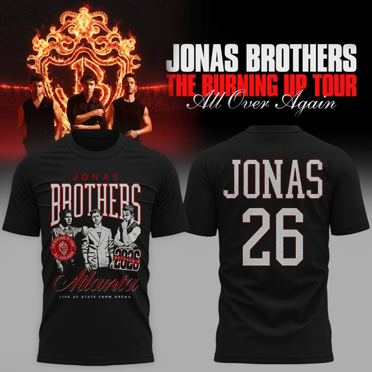 Jonas Brothers Atlanta GA City Tee 2026 Live At State Farm Arena October 8 2026 Two Sided T-Shirt