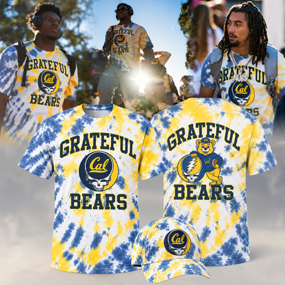 New T-Shirt Blue & Gold Cal Football x Grateful Dead