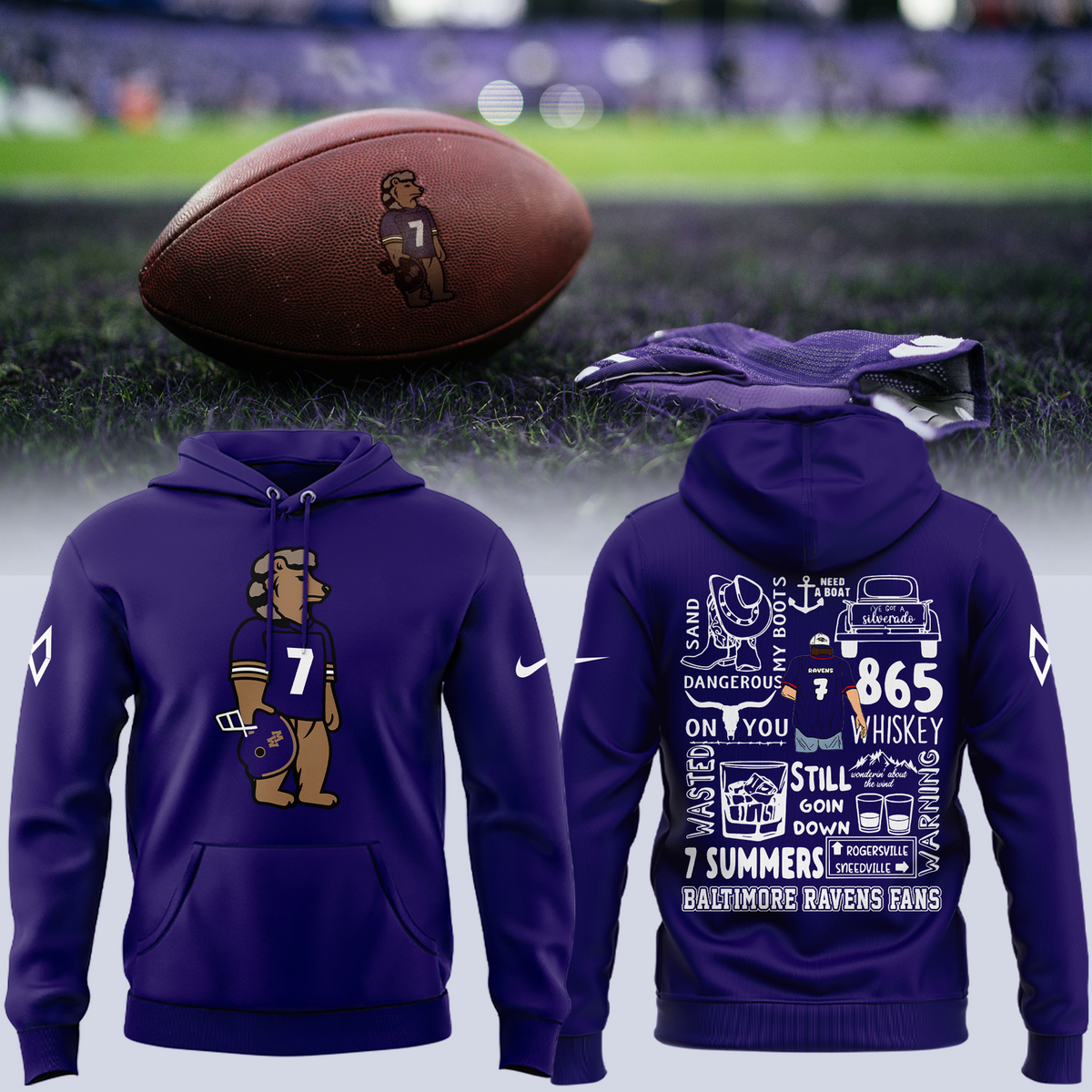 Limited Edition Baltimore Ravens x Morgan Wallen Hoodie