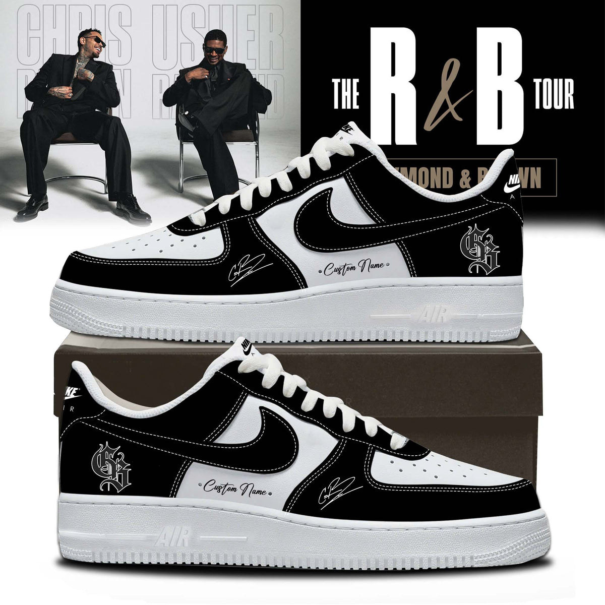 Official Chris Brown R&B Tour Signed Shoes 4