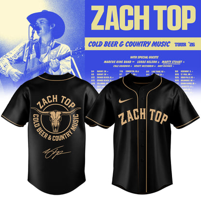 _Zach Top “Cold Beer & Country Music Tour 2026” Signature Limited Edition – Jersey