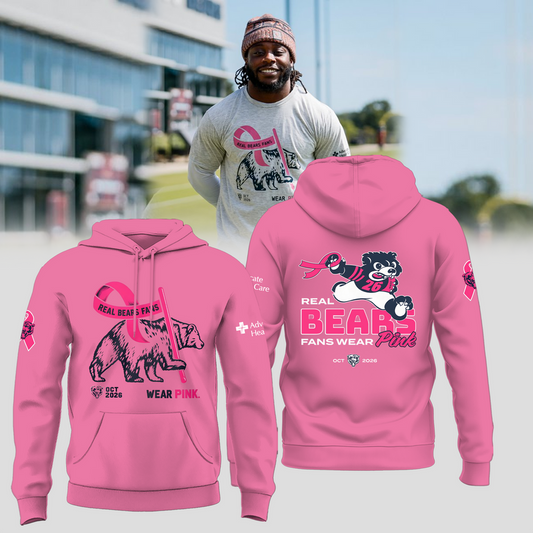 Limited Edition Real Bears Fans Wear Pink Hoodie