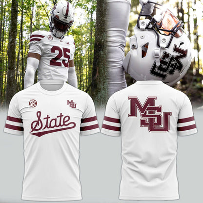 Special Mississippi State Bulldogs Wordmark Logo Uniform Tshirt