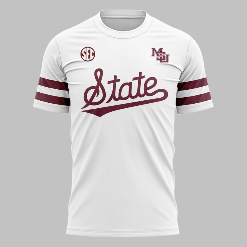 Special Mississippi State Bulldogs Wordmark Logo Uniform Tshirt