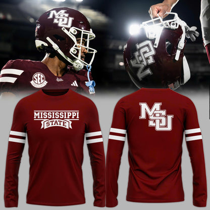 Special 2025 "Mississippi State Football" Uniform Hoodie Long tee