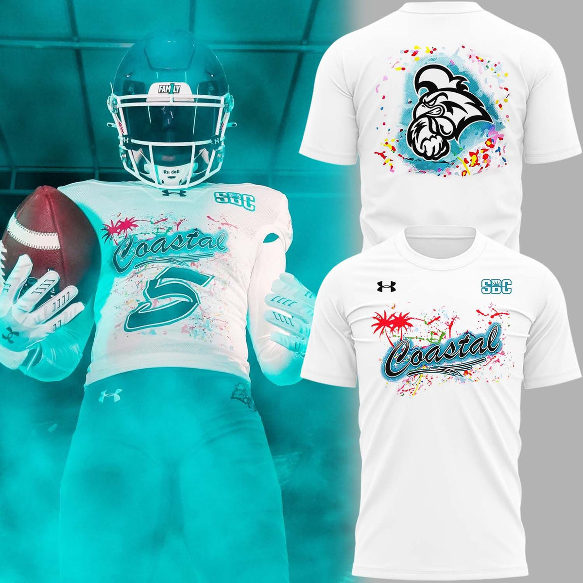 Special New Coastal Football Uniform t-shirt