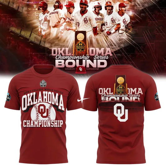 Oklahoma Baseball 2026 "OklaOmaha" T-shirt - Red