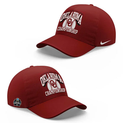 Oklahoma Sooners Crimson 2026 NCAA Division I Baseball National Champions Locker Room T-Shirt