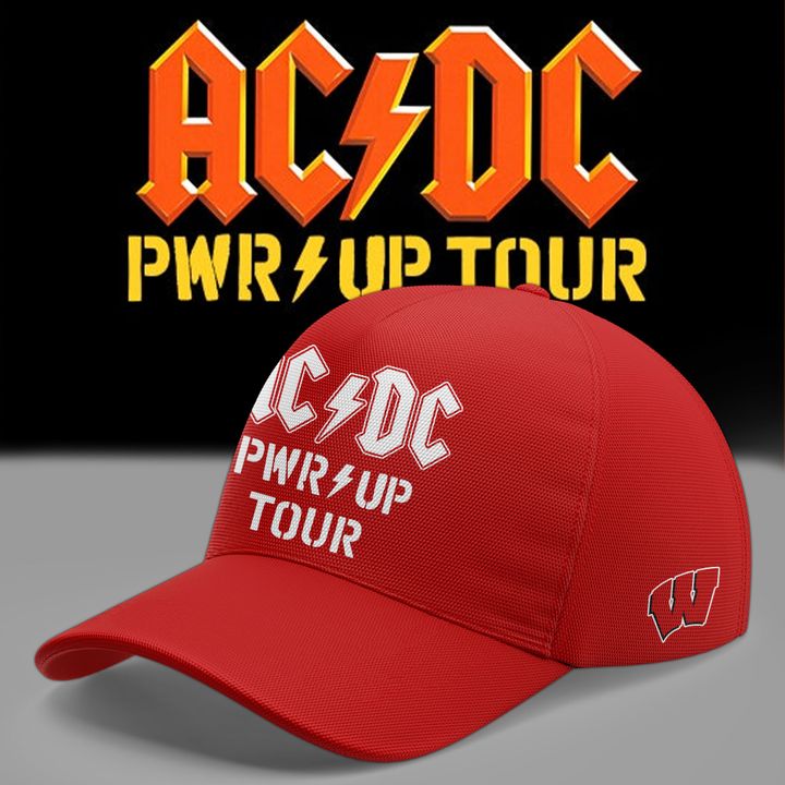 Exclusive AC/DC x Wisconsin Badgers Football - Power Up Tour 2026 T-Shirt