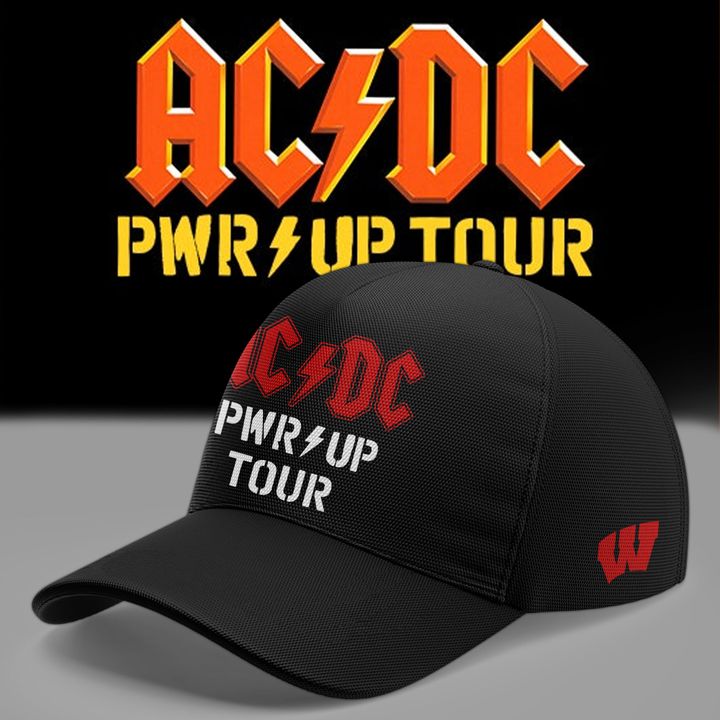Perfect 2026 Power Up Tour AC/DC x Wisconsin Badgers Football Hoodie