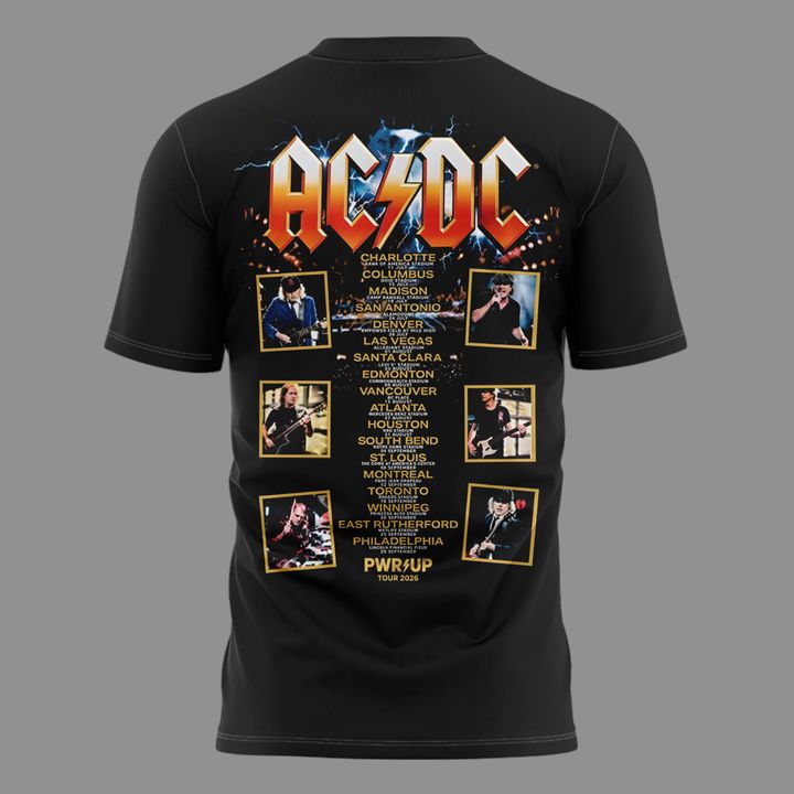 Special 2026 AC/DC North America Power Up Tour T-Shirt
