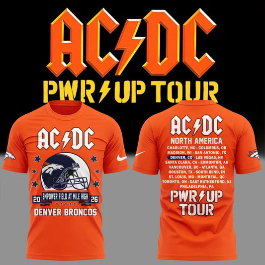 Newest Shirt AC/DC x Denver Broncos - Power Up Tour 2026 T-Shirt