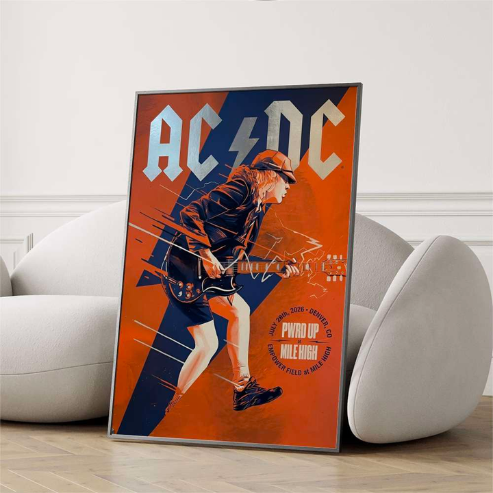 Poster AC/DC At Denver Event - Power Up Tour 2026 - Empower Filed at Mile High Poster
