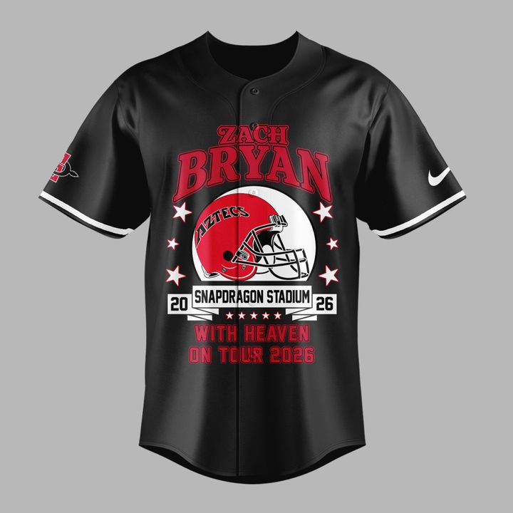 New Jersey Zach Bryan x San Diego State Football - With Heaven On Tour 2026 Jersey