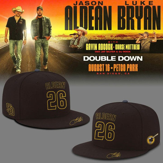 Limited Edition Cap Signature Print San Diego Padres x Jason Aldean “DOUBLE DOWN TOUR 2026”