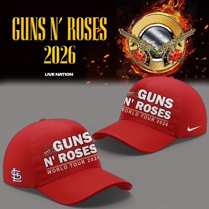 White Cap Guns N' Roses x St. Louis Cardinals - World Tour 2026 Cap