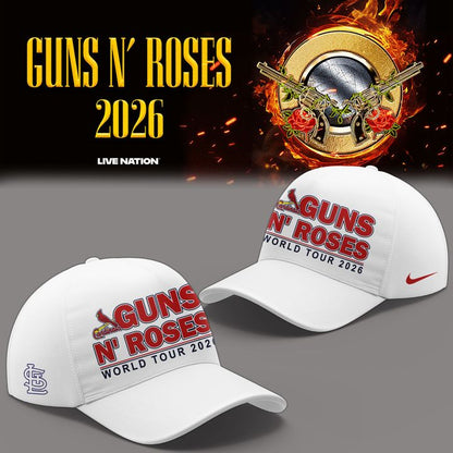 New White Shirt Guns N' Roses x St. Louis Cardinals - World Tour 2026 T-Shirt