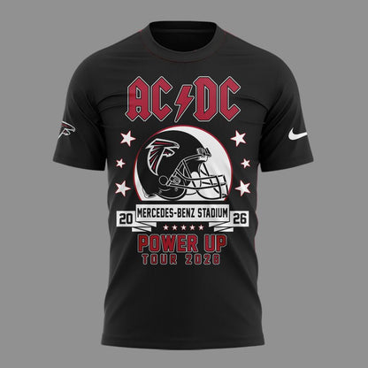 New Black Shirt Mascots Atlanta Falcons x AC/DC - Power Up Tour 2026 T-Shirt